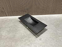 Allibert 100cm plan ceram 1 vasque noir 829123 wasbak - afbeelding 13 van  36