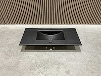Allibert 100cm plan ceram 1 vasque noir 829123 wasbak - afbeelding 14 van  36
