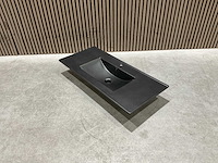 Allibert 100cm plan ceram 1 vasque noir 829123 wasbak - afbeelding 17 van  36