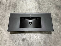 Allibert 100cm plan ceram 1 vasque noir 829123 wasbak - afbeelding 23 van  36