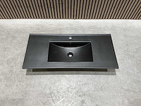 Allibert 100cm plan ceram 1 vasque noir 829123 wasbak - afbeelding 9 van  36
