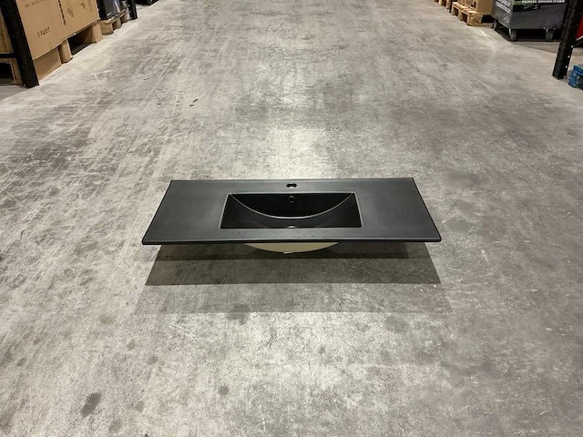 Allibert 100cm plan ceram 1 vasque noir 829123 wasbak - afbeelding 1 van  36