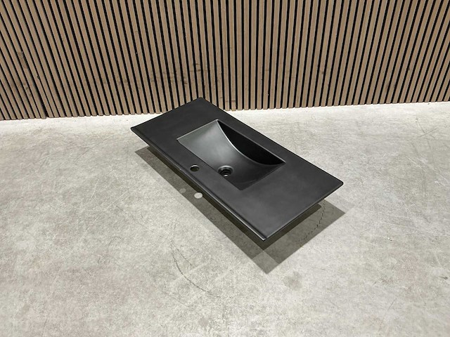Allibert 100cm plan ceram 1 vasque noir 829123 wasbak - afbeelding 13 van  36