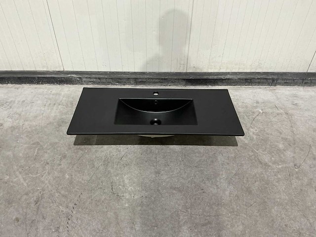 Allibert 100cm plan ceram 1 vasque noir 829123 wasbak - afbeelding 20 van  36