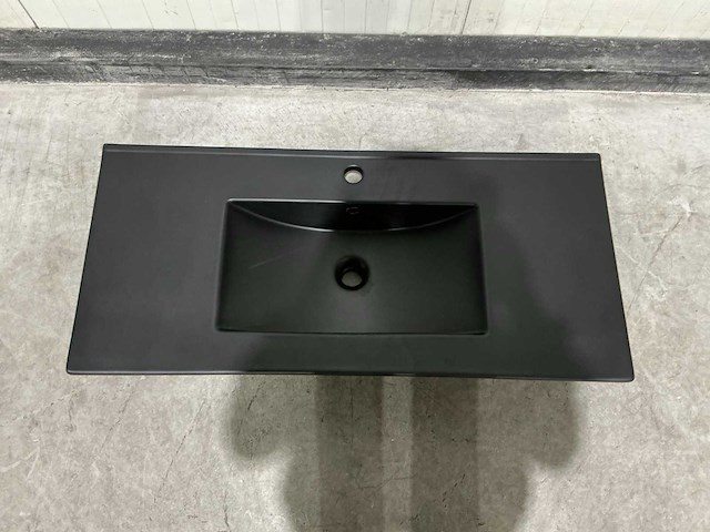 Allibert 100cm plan ceram 1 vasque noir 829123 wasbak - afbeelding 22 van  36