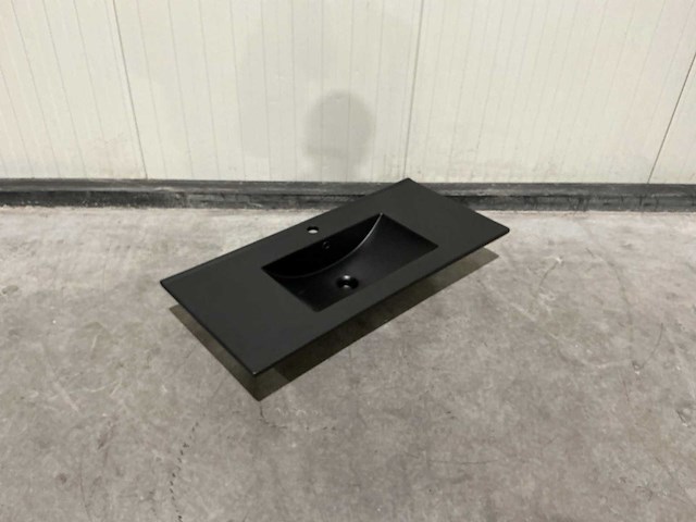 Allibert 100cm plan ceram 1 vasque noir 829123 wasbak - afbeelding 24 van  36