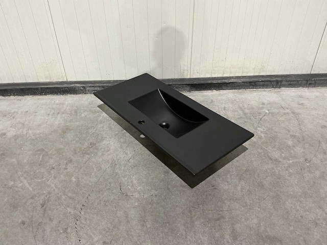 Allibert 100cm plan ceram 1 vasque noir 829123 wasbak - afbeelding 26 van  36