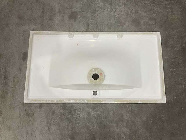 Allibert 100cm plan polybeton 1 vasque blanc 816345 wasbak - afbeelding 3 van  34