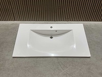 Allibert 100cm plan polybeton 1 vasque blanc 816345 wasbak - afbeelding 9 van  34
