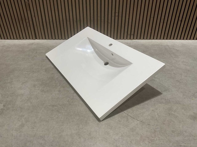 Allibert 100cm plan polybeton 1 vasque blanc 816345 wasbak - afbeelding 19 van  34