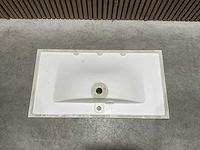 Allibert 100cm plan polybeton 1 vasque blanc 816345 wasbak - afbeelding 20 van  34