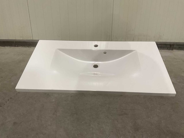 Allibert 100cm plan polybeton 1 vasque blanc 816345 wasbak - afbeelding 21 van  34