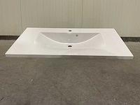 Allibert 100cm plan polybeton 1 vasque blanc 816345 wasbak - afbeelding 22 van  34