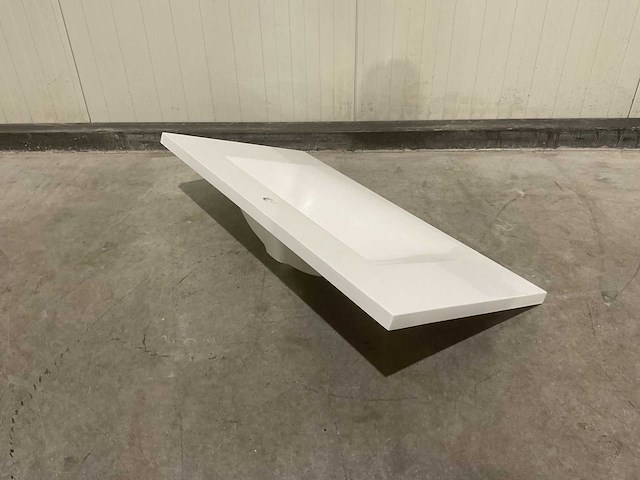 Allibert 100cm plan polybeton 1 vasque blanc 816345 wasbak - afbeelding 25 van  34