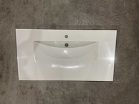 Allibert 100cm plan polybeton 1 vasque blanc 816345 wasbak - afbeelding 23 van  34