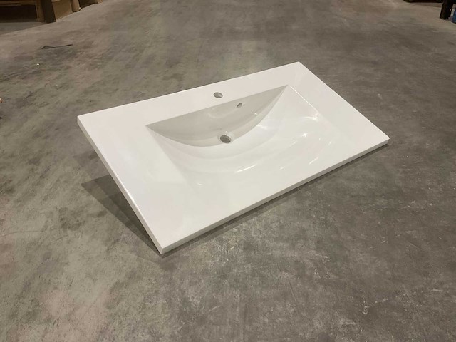 Allibert 100cm plan polybeton 1 vasque blanc 816345 wasbak - afbeelding 28 van  34
