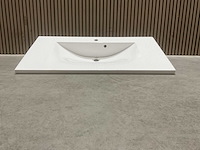 Allibert 100cm plan polybeton 1 vasque blanc 816345 wasbak - afbeelding 11 van  40