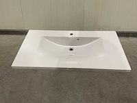Allibert 100cm plan polybeton 1 vasque blanc 816345 wasbak - afbeelding 1 van  40