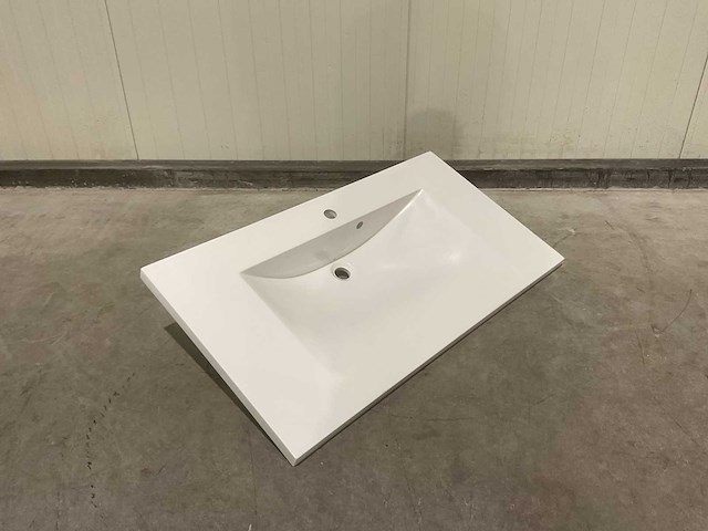 Allibert 100cm plan polybeton 1 vasque blanc 816345 wasbak - afbeelding 25 van  40