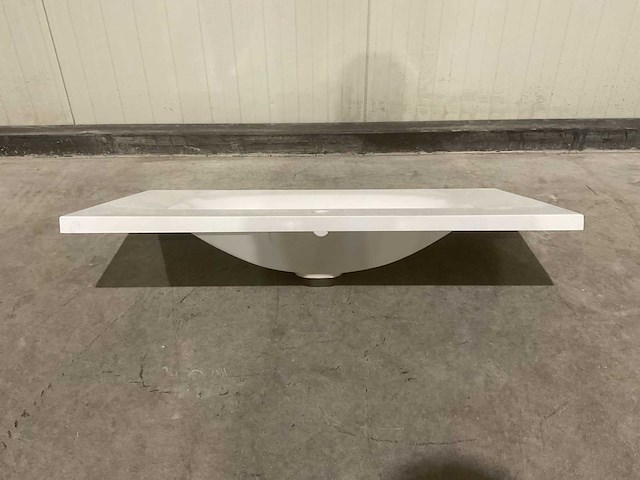 Allibert 100cm plan polybeton 1 vasque blanc 816345 wasbak - afbeelding 28 van  40