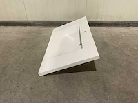 Allibert 100cm plan polybeton 1 vasque blanc 816345 wasbak - afbeelding 31 van  40