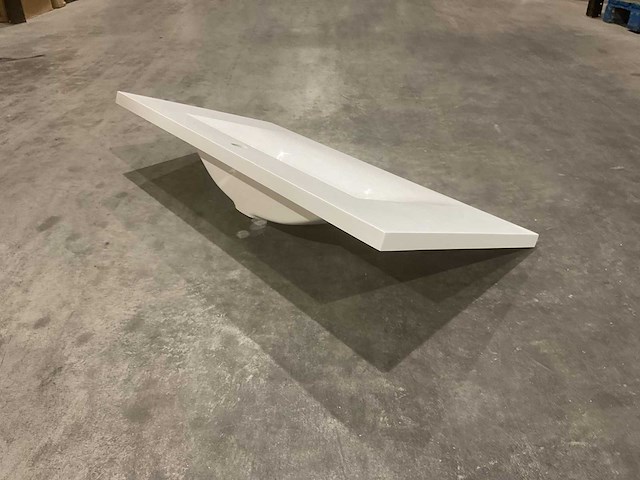 Allibert 100cm plan polybeton 1 vasque blanc 816345 wasbak - afbeelding 37 van  40