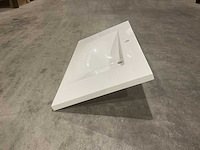 Allibert 100cm plan polybeton 1 vasque blanc 816345 wasbak - afbeelding 40 van  40