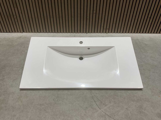 Allibert 100cm plan polybeton 1 vasque blanc 816345 wasbak - afbeelding 9 van  40