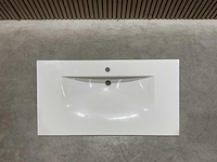 Allibert 100cm plan polybeton 1 vasque blanc 816345 wasbak - afbeelding 11 van  40