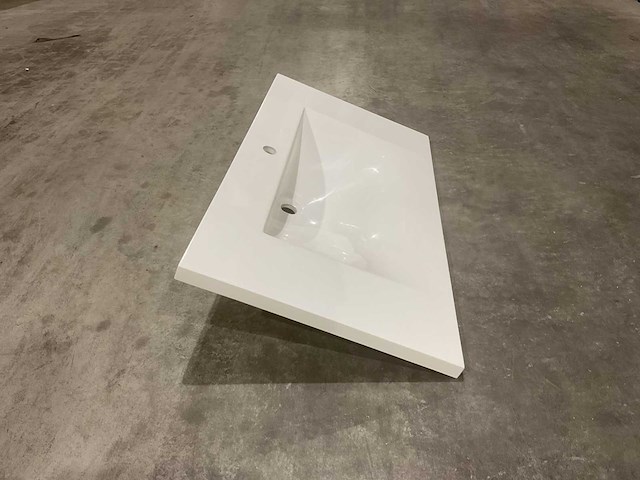 Allibert 100cm plan polybeton 1 vasque blanc 816345 wasbak - afbeelding 36 van  40