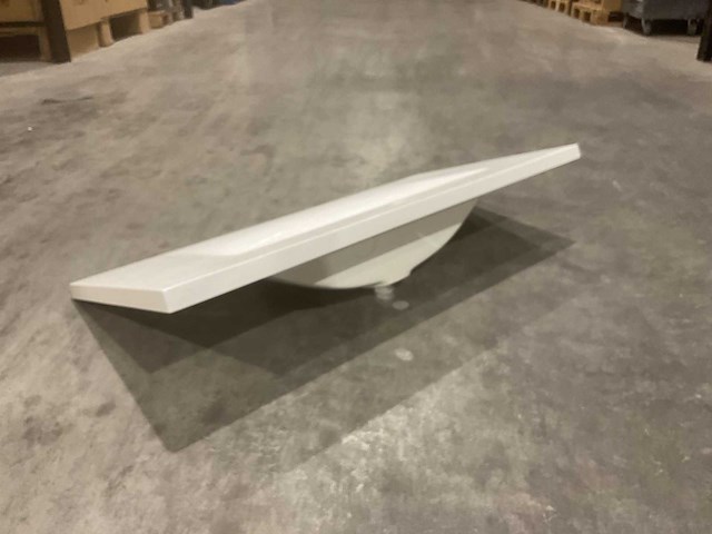 Allibert 100cm plan polybeton 1 vasque blanc 816345 wasbak - afbeelding 39 van  40