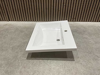 Allibert 60cm plan polybeton 1 vasque blanc 813874 wasbak - afbeelding 9 van  28