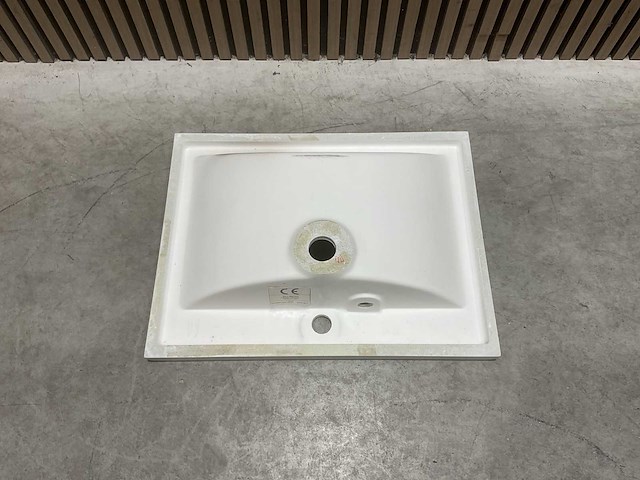 Allibert 60cm plan polybeton 1 vasque blanc 813874 wasbak - afbeelding 11 van  28