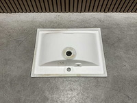 Allibert 60cm plan polybeton 1 vasque blanc 813874 wasbak - afbeelding 11 van  28