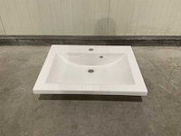 Allibert 60cm plan polybeton 1 vasque blanc 813874 wasbak - afbeelding 13 van  28