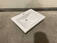 Allibert 60cm plan polybeton 1 vasque blanc 813874 wasbak - afbeelding 16 van  28