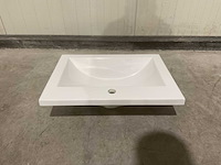 Allibert 60cm plan polybeton 1 vasque blanc 813874 wasbak - afbeelding 19 van  28