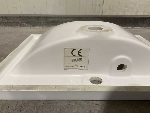 Allibert 60cm plan polybeton 1 vasque blanc 813874 wasbak - afbeelding 24 van  28