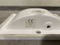 Allibert 60cm plan polybeton 1 vasque blanc 813874 wasbak - afbeelding 24 van  28