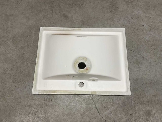 Allibert 60cm plan polybeton 1 vasque blanc 813874 wasbak - afbeelding 3 van  43