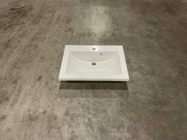 Allibert 60cm plan polybeton 1 vasque blanc 813874 wasbak - afbeelding 1 van  43