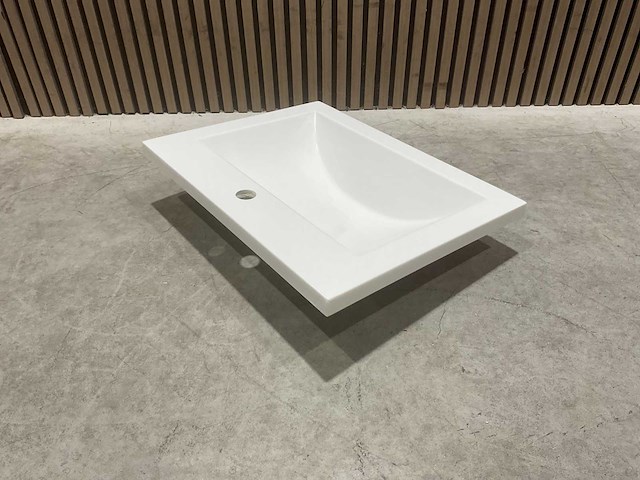 Allibert 60cm plan polybeton 1 vasque blanc 813874 wasbak - afbeelding 14 van  43