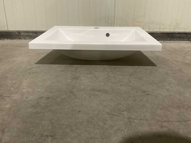 Allibert 60cm plan polybeton 1 vasque blanc 813874 wasbak - afbeelding 22 van  43