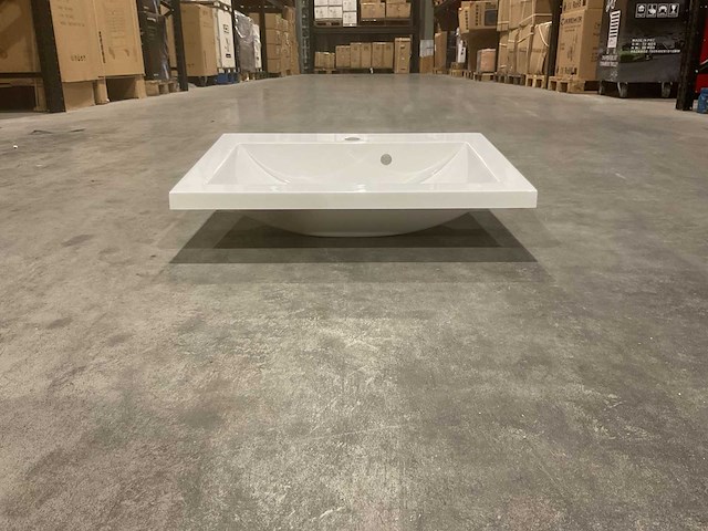 Allibert 60cm plan polybeton 1 vasque blanc 813874 wasbak - afbeelding 12 van  43