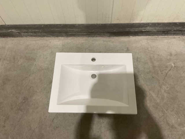 Allibert 60cm plan polybeton 1 vasque blanc 813874 wasbak - afbeelding 24 van  43