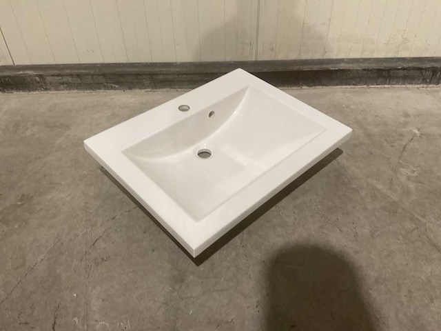 Allibert 60cm plan polybeton 1 vasque blanc 813874 wasbak - afbeelding 25 van  43