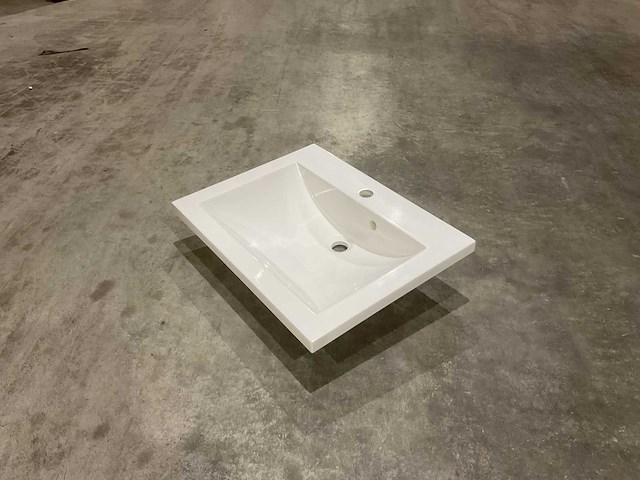 Allibert 60cm plan polybeton 1 vasque blanc 813874 wasbak - afbeelding 23 van  43
