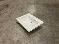 Allibert 60cm plan polybeton 1 vasque blanc 813874 wasbak - afbeelding 23 van  43