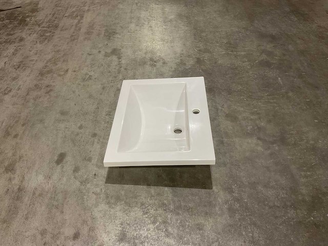Allibert 60cm plan polybeton 1 vasque blanc 813874 wasbak - afbeelding 34 van  43