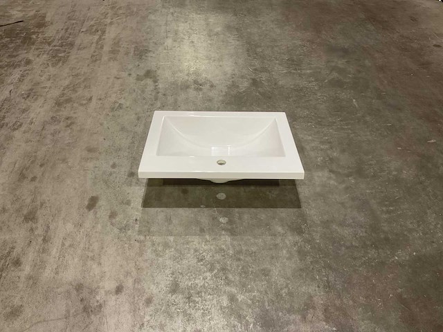 Allibert 60cm plan polybeton 1 vasque blanc 813874 wasbak - afbeelding 40 van  43